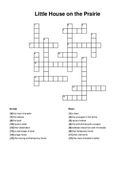 The Crossword Solver found 30 answers to "Cousin of a prairie", 6 letters crossword clue. . Like a prairie crossword clue